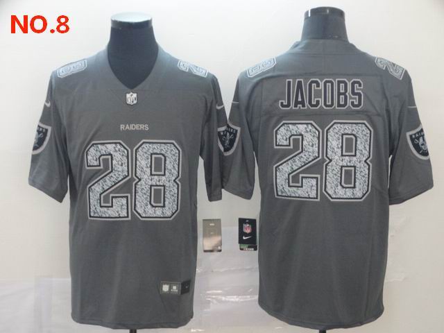 Men's Las Vegas Raiders 28 Josh Jacobs Jersey NO.8;